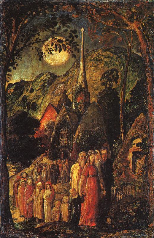 Coming from Evening Church, Samuel Palmer